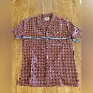 Manresa Mens Camp Collar Shirt Size L